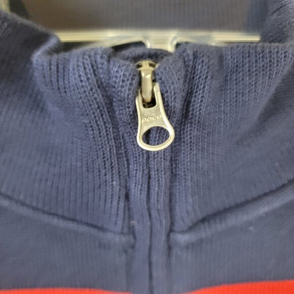 20250110 Polo Ralph Lauren Stripes Pullover Sweater Quarter Zip Size 8 - Picture 6 of 9